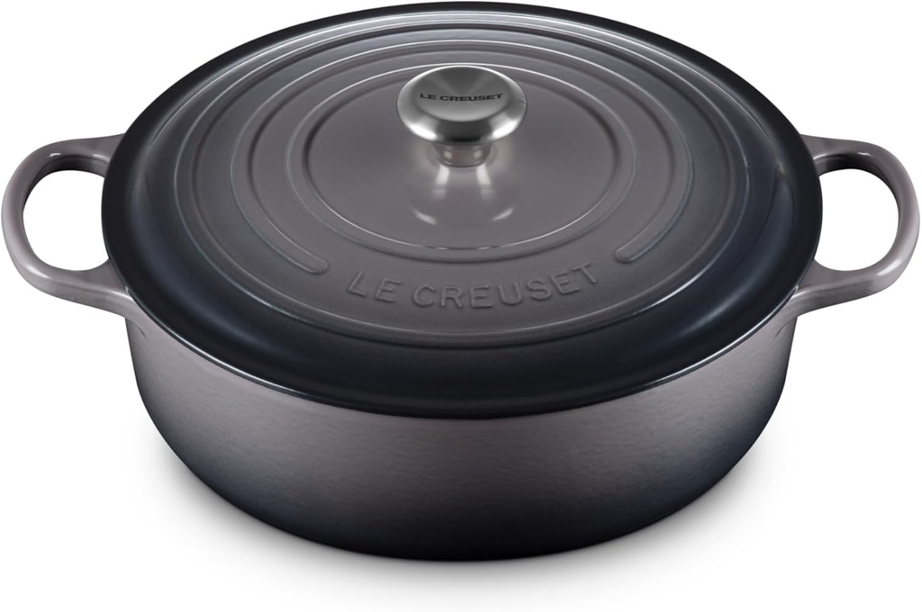 Le Creuset Enameled Cast Iron Signature Round Wide Dutch Oven, 6.75 qt., Oyster - High Quality Cooking Pot