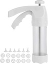 Cookie Press Gun Kit with 12 Discs and 6 Icing Tips for Cake Decorating - Mickey Waffle Maker Nozzle Sets for DIY Kitchen Baking