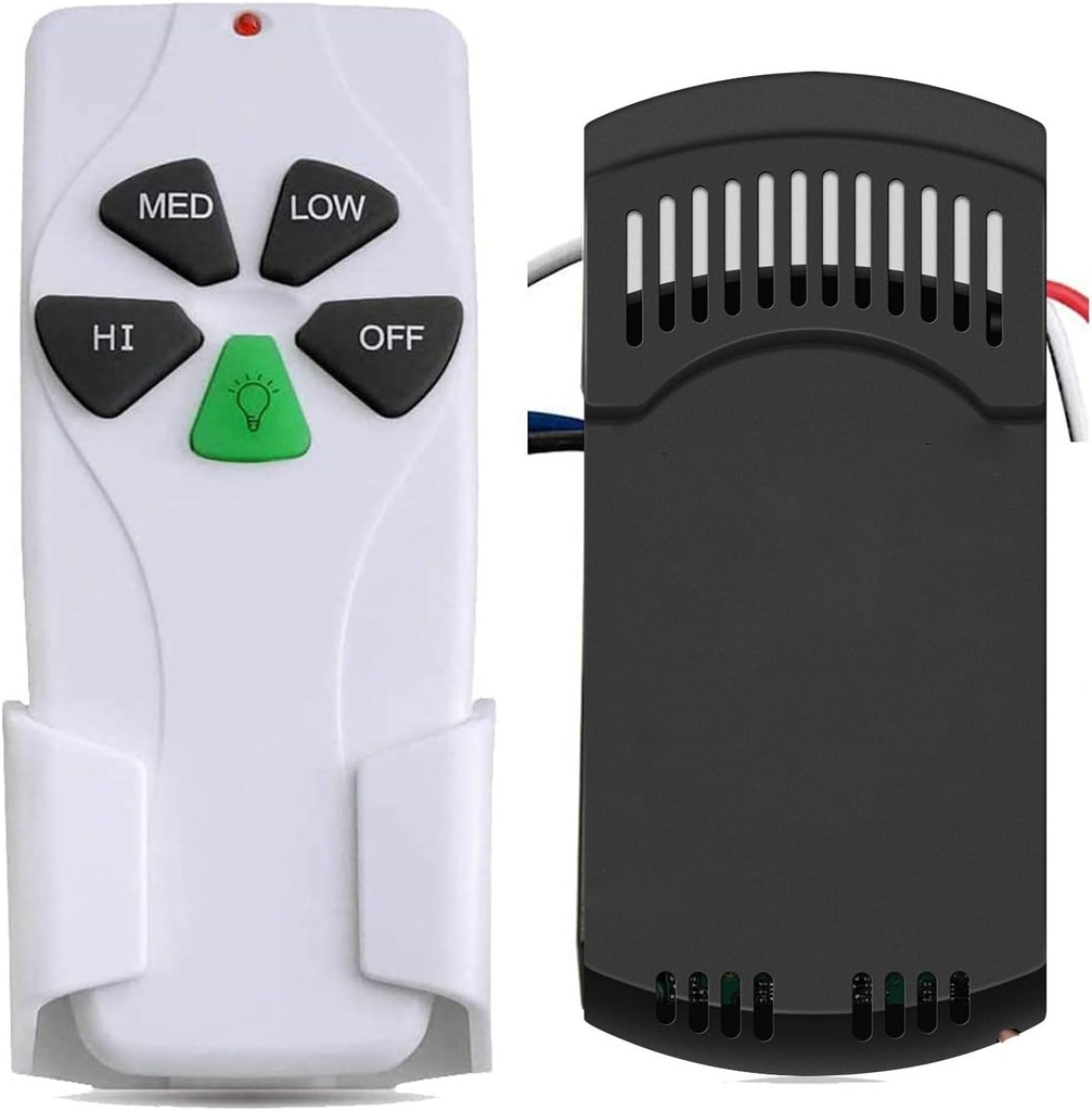 Universal Ceiling Fan Remote Control Kit for Hampton Bay Hunter Westinghouse Honeywell Kichler Litex - Replaces KUJCE9103 UC7030T FAN-53T 2AAZPFAN-53T FAN-11T FAN-35T - 3-Speed & Light On/Off Control
