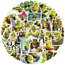 62Pcs Shrek Funny Cartoon Movie Sticker Pack - Waterproof Vinyl Deluxe Variety Pack for Laptop, Water Bottle, Skateboard - Set of 62