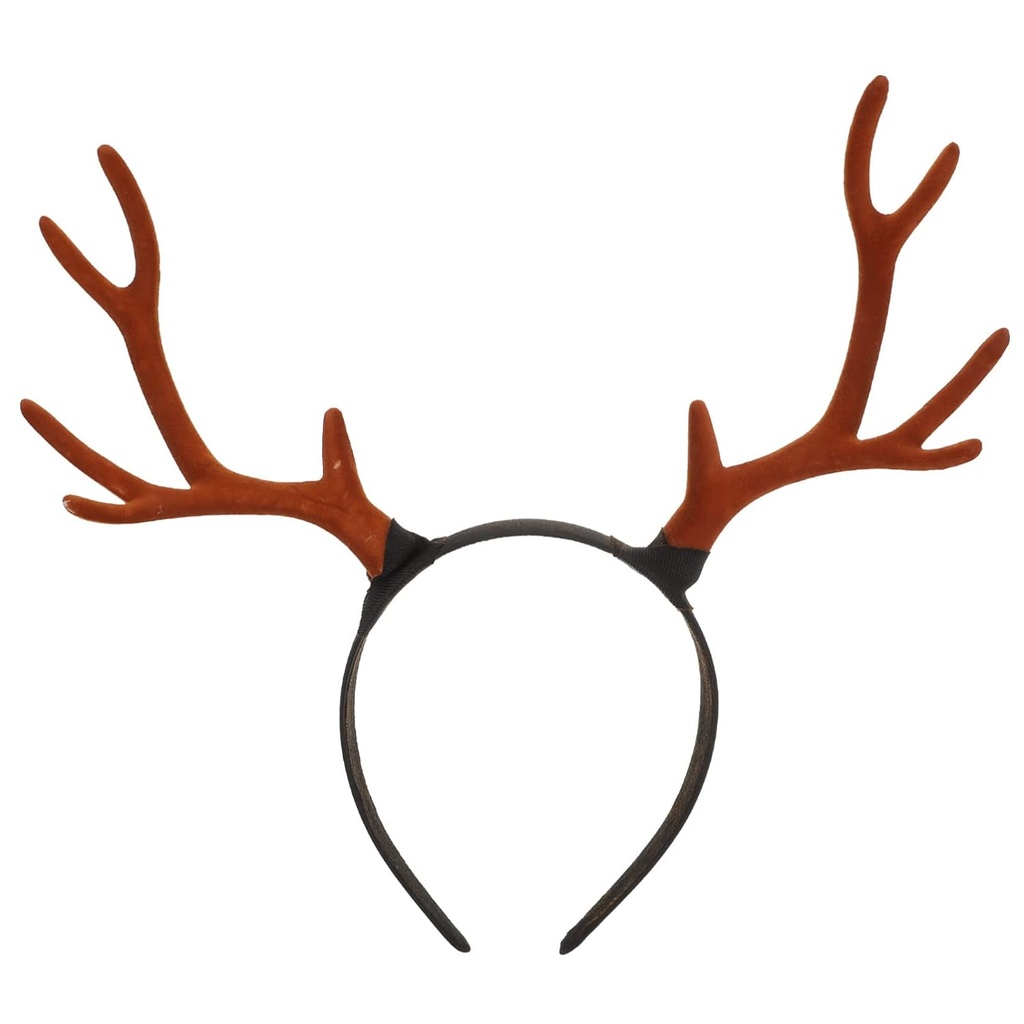 Large Reindeer Antler Headband for Women and Girls - Festive Christmas & Halloween Hair Accessory