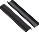 10 Pack Matte Black Finger Pulls for Cabinets - 8in Hole Center Tab Cabinet Handles - Concealed Kitchen Drawer Pulls - 10in Length