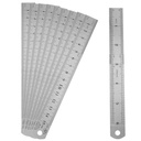 Set of 10 Miular 6 Inch Stainless Steel Straight Edge Metal Rulers with Inch/Metric Scale