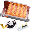 Complete Dryer Repair Kit - Upgraded 279838 Heating Element, 3977767 Thermal Fuse - Compatible with Whirlpool Kenmore Dryers - Replaces 3403585, 8565582, 3398064