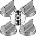 5 Pack AMI PARTS W10766544 Gas Stove Burner Control Knobs Replacement for Whirlpool Range WFG540H0ES0