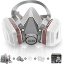 JOEAIS 6800 Full Face Reusable Respirator Mask with 60921 Filters, Anti-fog Protection for Painting, Spraying, and Dust