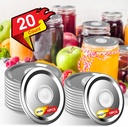 2024 OidoZac Mason Jar Lids - Premium Easy Cover Lids for Ball, Kerr Jars - 30 Pack Regular & Wide Mouth - Food Grade Material - Perfect Fit & Seal