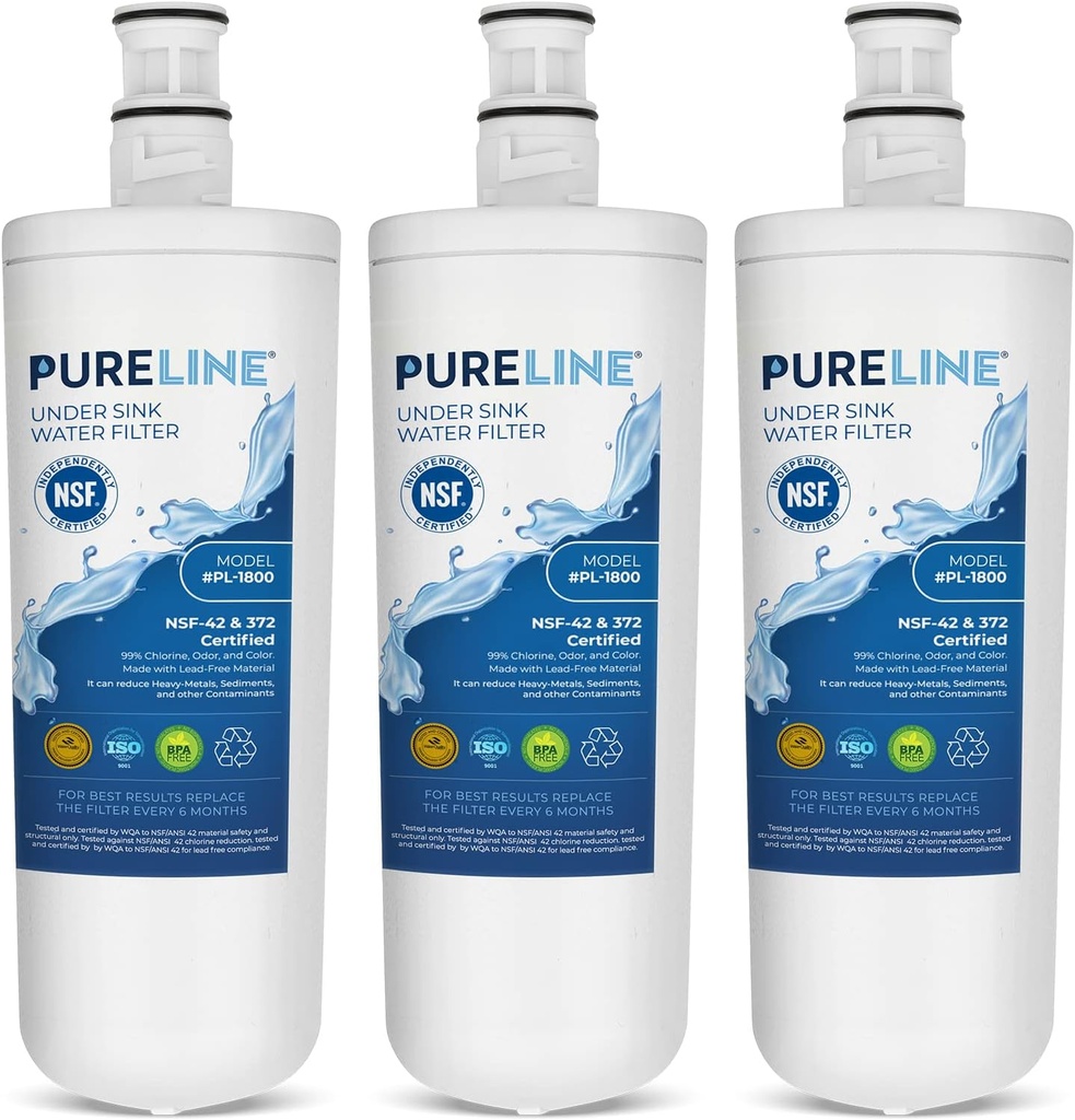 Pureline 3US-AF01 Under Sink Water Filter - Replacement for Filtrete 3US-AF01, Reduces Bad Taste and Odor