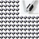 80Pcs U Shaped Chair Tube Floor Protectors with Felt Pads - Plastic Chair Leg Caps for Round Sled Base Chair Legs - Non-Slip Chair Pads in Black