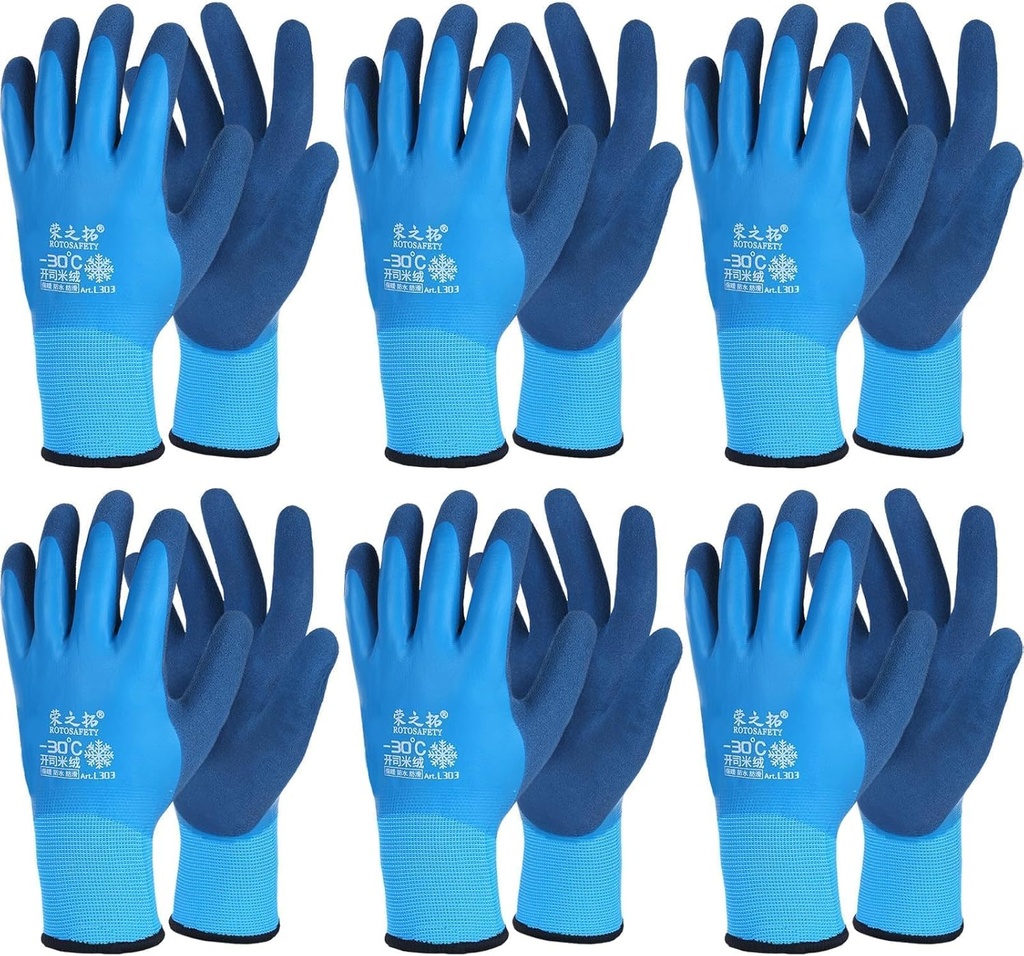 Men's Waterproof Thermal Insulated Winter Work Gloves for Freezer and Cold Weather Working