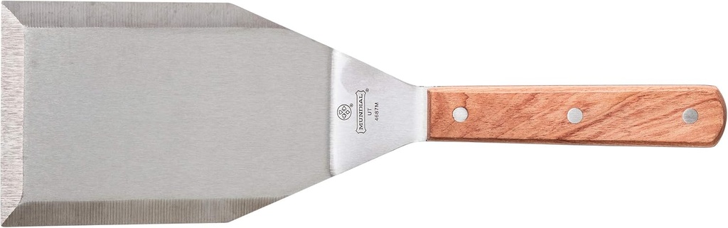 5x4 Mundial Hamburger and Steak Turner Spatula - Wood Handle
