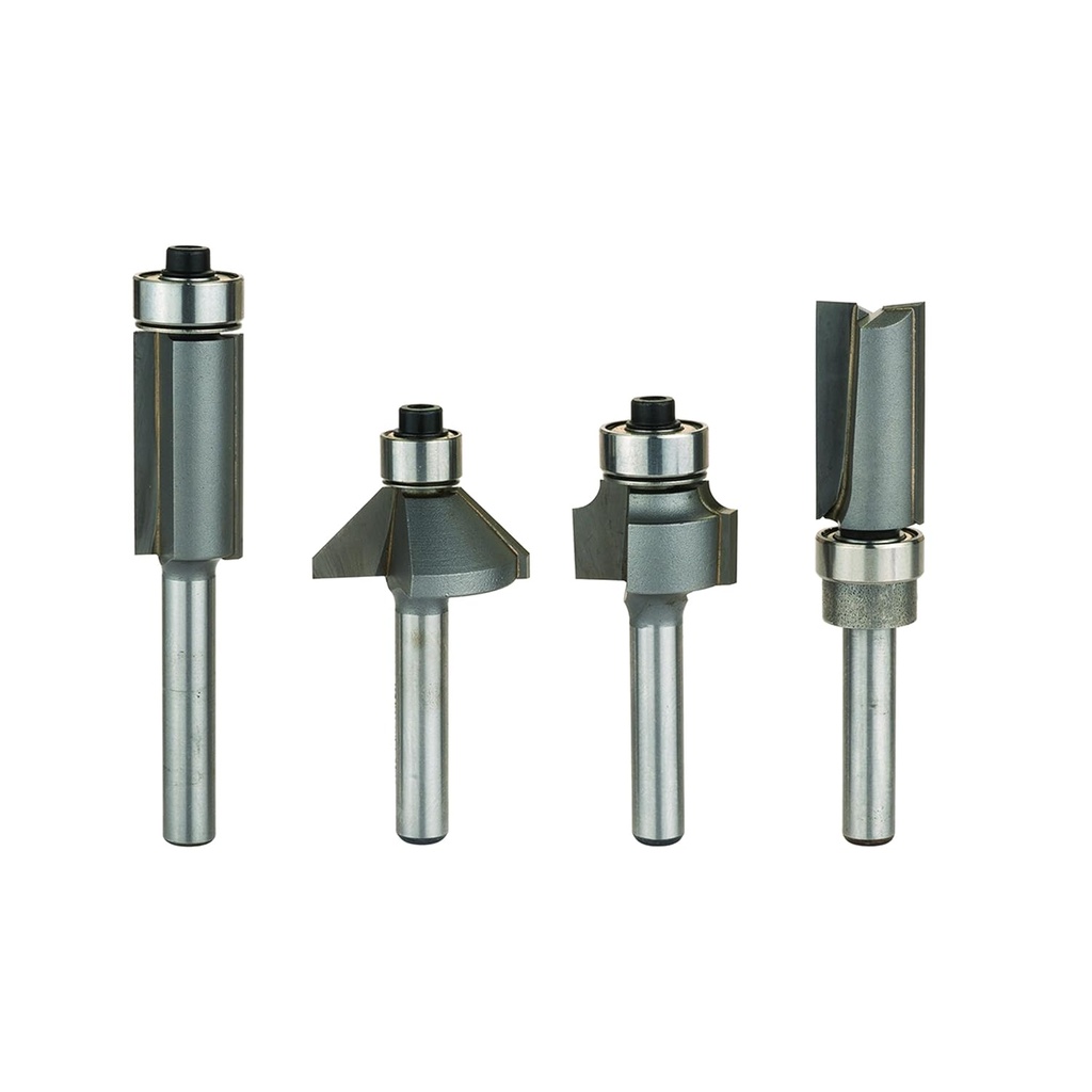 4 Piece Whiteside #404 Compact Router Bit Set with 1/4" Shank - Precision Cutting Tools