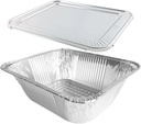 PACTOGO Half-Size 4" Extra-Deep Aluminum Foil Steam Table Roaster Pans with Lids - Pack of 50 Sets for Baking, Catering, Meal Prep