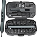 155 in 1 Electric Screwdriver Set with Magnetic Bits, 5 N.m Max Torque, 3 Torque Settings, Cordless Rechargeable Power Screwdriver for PC Phone Repair