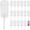 30Pcs Hemoton Cake Pop Shooter Set with Stand, Round Jelly Ice Cream Containers for Desserts, Confetti Shooters for Weddings