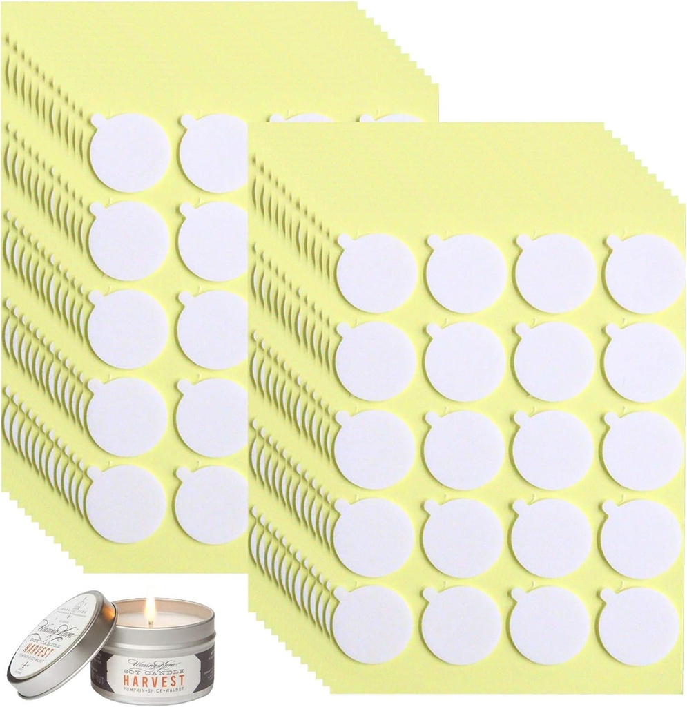 480PCS Candle Making Kit with Double-Sided Wick Stickers and Hot Wax Stickers for DIY Candles