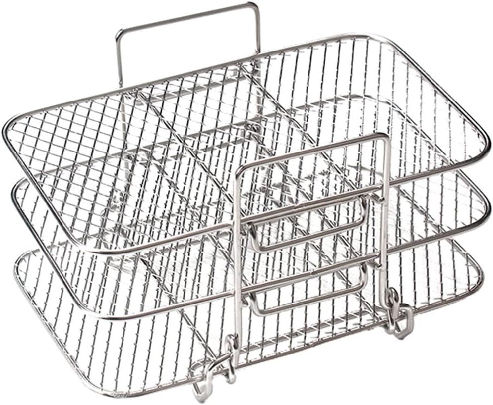 Three-Layer Steamed Grill Rack | Bread, Meat, Fruit & More | Air Fryer Dehydration Stand & Barbecue Rack for Kitchen and Oven