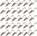 Adjustable Metal Art Gallery Display Wire Rope Hanger Hooks - 30 Pcs Picture Rail Hooks for 1mm-2mm Wire Rope