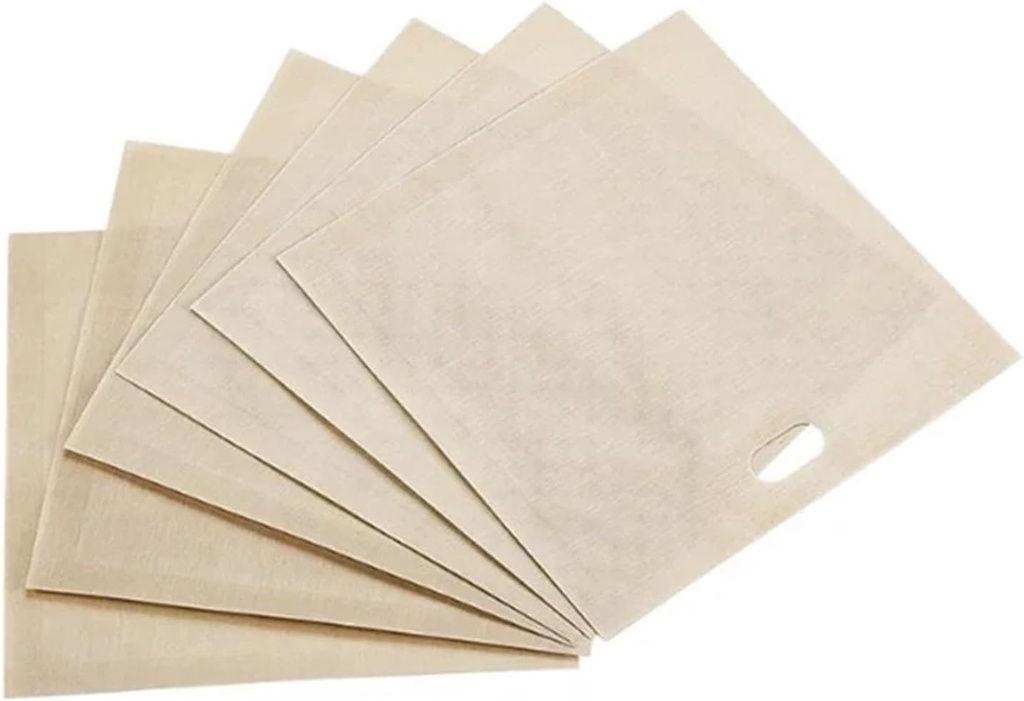 5-Pack X-Large Reusable Toaster Bag Sandwich Bags for Microwave Toasting - Non-Stick Fiberglass Bread Bag Bakery Accessories