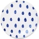 Handcrafted Vietri Viva Santorini Dot 10.75" Dinner Plate - Earthenware Ceramic Dinnerware
