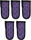 Set of 5 Halloween Haunted House Ghost Cast Iron Handle Covers - Heat Insulation Sleeves for Kitchen Cookware