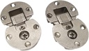 Adjustable 90-Degree Page Turning Axishinge for Cabinet Doors (2 Pieces) - Concealed Flat Hinge with Special Table Pull-Down Feature