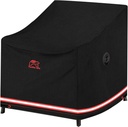 Black Waterproof Patio Chair Cover, Durable Anti-Fading Outdoor Lawn Armchair Sofa Cover - 35" W x 38" D x 30" H