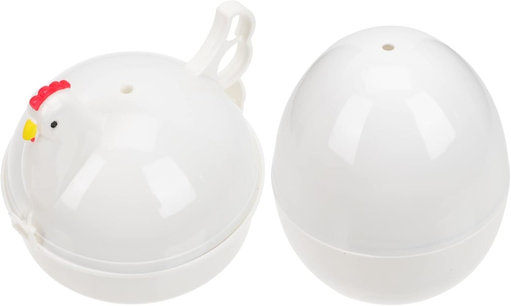 Cabilock 2-Piece Microwave Steamer and Egg Poacher Set for Vegetables and Boiled Eggs