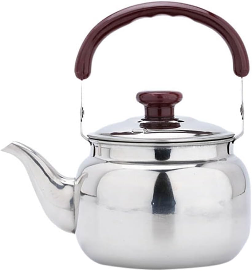 STOBAZA Stainless Steel Whistling Tea Kettle 500ml - Ergonomic Handle, Induction Stovetop Teapot for Home Kitchen & Camping