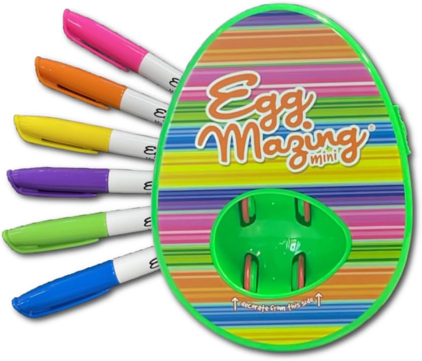 EggMazing Easter Egg Decorator Kit with Spinner and Markers - Arts and Crafts Set for Egg Decorating