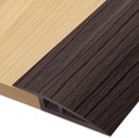 36" Vinyl Floor Transition Strip Door Threshold for 1/2'' - 3/5'' Thresholds - Black Walnut