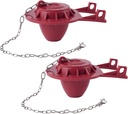 2 Pack Hibbent Universal 2-inch Toilet Tank Flapper - Durable Rubber Seal Replacement for American Standard Toilets - Easy Installation, Water Saving, High Performance - Red