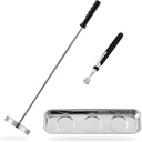 3-Piece Magnetic Sweeper Set with Telescoping Pick-up Tool, 35LB Capacity, Rectangle Tray, for Nails, Screws, Metal Retrieving