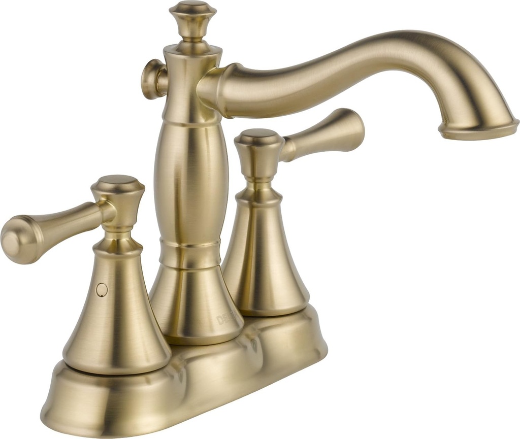 Delta Cassidy Centerset Bathroom Faucet in Champagne Bronze with Metal Drain Assembly - 2597LF-CZMPU