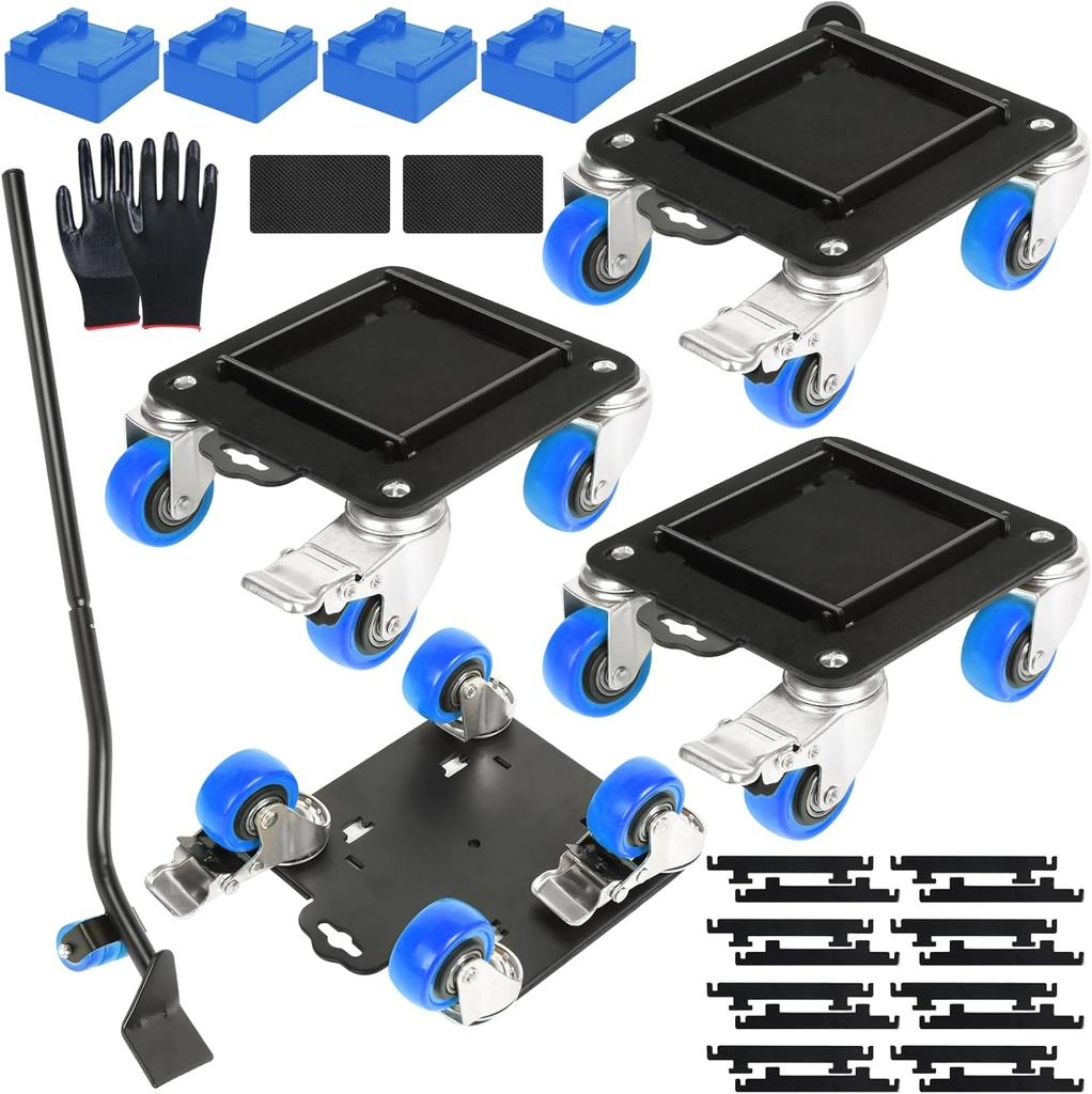 Heavy Duty Furniture Movers with 4 Wheels and 2000 lbs Load Capacity - Easy Sliders Dolly for Moving Appliances and Sofas