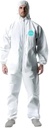 Disposable Protective Coverall with Microporous Coating, Heavy Duty Spray Painting Suit with Hood, Elastic Wrists and Ankles - Medium Size