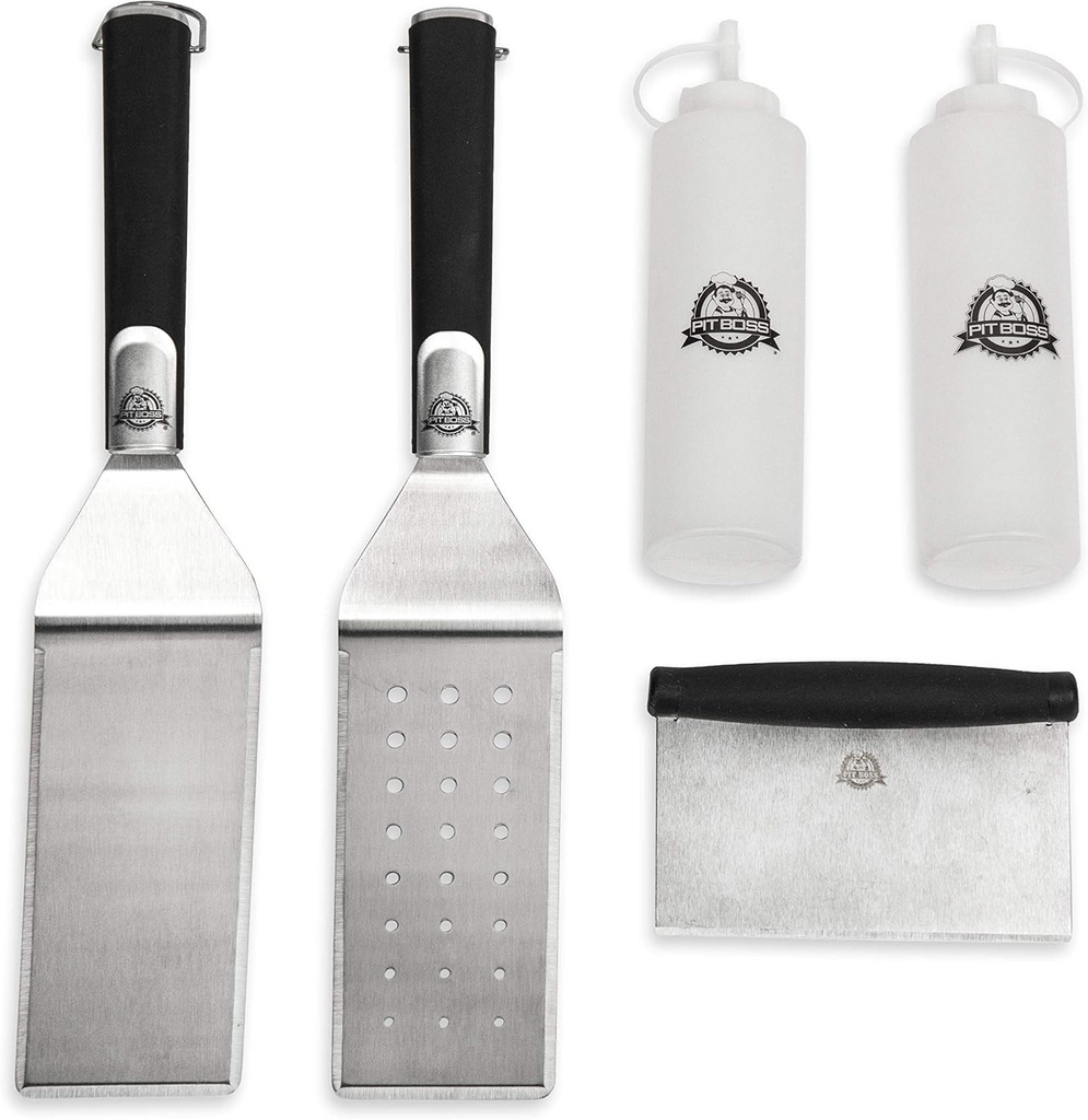 Black Pit Boss 20010 5-Piece Griddle Tool Set for Outdoor Cooking
