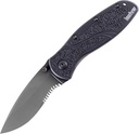 Kershaw Blur 1670BLKST Folding Knife with Black Serrated Blade and Anodized Aluminum Handle