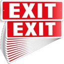 12 Pack iSYFIX Exit Signs - 12x4 Inch, 100% Rust-Free Aluminum, Laminated for Ultimate Protection, Indoor/Outdoor Use, Exterior Exit Signs