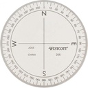 Clear 3.5 inch 360-Degree Protractor Compass for Drawing and Drafting by Westcott