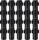 20 Pack Black Door Stops, Heavy Duty Cylindrical Floor Door Stopper Bumper for Bottom of Door - Modern Decorative Wall Protector