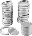 24 Pack Differeye Mason Jar Canning Lids - Leak Proof Regular & Wide Mouth Caps - Secure Silver Canning Jar Covers