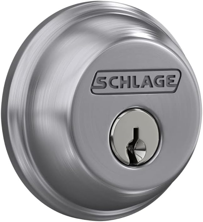 Schlage B60 N 626 Deadbolt Keyed 1 Side Satin Chrome - Top Residential Security