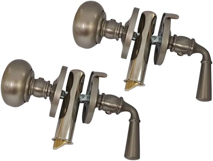 2 Pack QCAA Solid Brass Storm Door Latch in Satin Nickel Finish from Taiwan