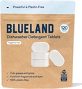 120 Count Unscented Plastic-Free Dishwasher Detergent Tablets by BLUELAND