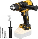 Cordless Drill with Brushless Motor, Keyless Chuck, 4 Bits - Compatible with Dewalt 20V Max Battery