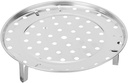 Stainless Steel Steamer Insert Rack for Pot with V-Shaped Stand - 26cm Silver