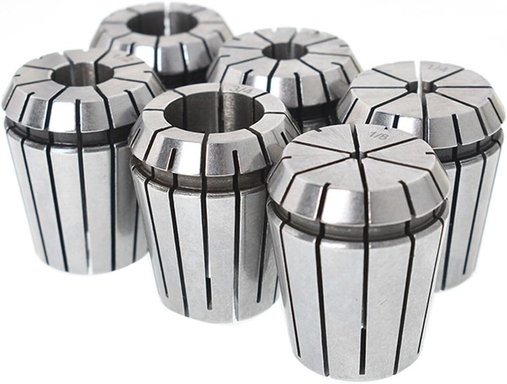 6Pcs ER32 Precision Spring Collet Set 1/8-3/4 for CNC Milling Lathe Tool - Work-Holding Engraving Device