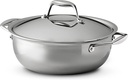 Tramontina Stainless Steel 4-Quart Universal Pan with Lid - Induction-Ready, Dishwasher-Safe, NSF-Certified - Made in Brazil