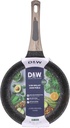 Deane and White Premium Cast Aluminum Skillet Pan 9.5" with Non-Stick Interior and Brown Handle